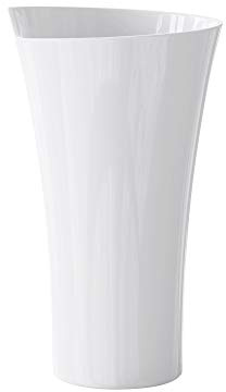 doporro Lavabo a Colonna Monoblocco 53x53x88 cm, Lavamani Autoportante | Lavandino per Bagno in Marmo Resina, Colore Bianco, Finitura Lucida, senza Foro per Rubinetto, Installazione a Pavimento