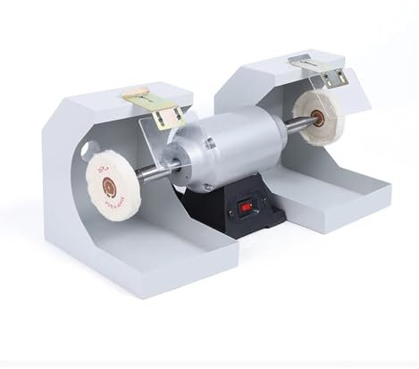 Lucidatrice Doppia Parte Superiore Lucidatrice Elettrica Laboratorio Tornio Lucidatura Smerigliatrice for Gioielli per gioielli, legno, ambra, metallo, giada