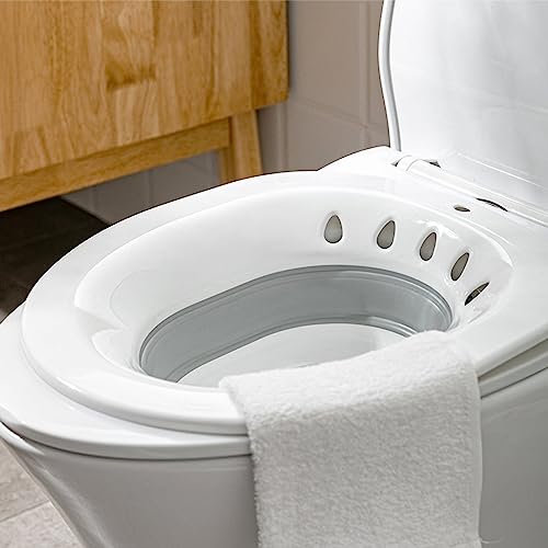 KHYTEBV Sitz Bath for Toilet Seat Bidet Basin Foldable Sitz Bath Tub for Hemorrhoids Sitz Bathtub Bowl Salts Postpartum Care Perineum Relief for Inf