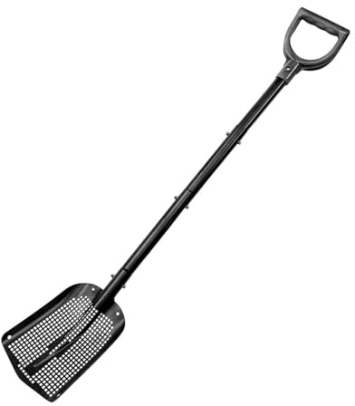 JISADER Siebschaufel Garten, Sandsieb Schaufel, Metallschaufel Bodensieb, Schaufel Erdsieb, Kompostsieb mit Griff, Sifting Shovel Metal Sand Sifter für Boden Dünger Kompost Hühnermist Hühnerstall