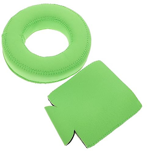 HOMOBABE Portavasos Flotante para Bebidas De Piscina De Neopreno Resistente, Soporte Inflable para Latas y Botellas Estándar, Organizador para Fiestas La Piscina y Uso Playa, Lago o SPA, Color Verde