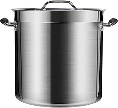 Stockpots, Stock Pot with Stainless Steel Lid, Soup Pot, Evenly Heated, Easy to Clean, Dishwasher Safe,9 Size, Silver, 28cm*28cm(17.2L)