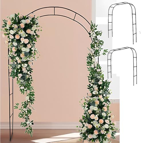 Arco de rosas de metal para plantas trepadoras, cenador de jardín ligero para bodas y decoraciones de fiestas, enrejado duradero para uso en exteriores