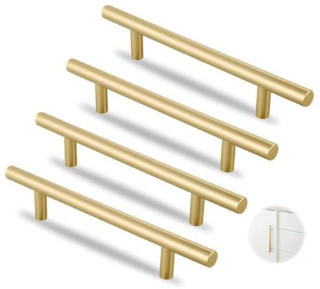 HMCEY 15 Pièces Poignee Meuble Inox 128 MM,Poignet de Porte Cuisine,Poignée Placard Salle de Bain,Poignet de Tiroir Cuisine,Poignées de Portes pour Placards,Poignées pour Armoire Comtemporain