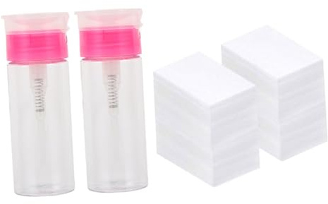 GAROZATION Set da 652 Pezzi per Rimozione Smalto Semipermanente Unghie Flaconi Dispenser da 100ml in Plastica, Apertura Ampia e Facile da Conservare, per Manicure Professionale
