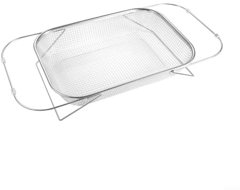 Canasta escurridora extensible de acero inoxidable con ajuste ajustable, colador ovalado para lavar y escurrir verduras, estante de cocina multifuncional para secar platos y utensilios (33,5 x 24,5 cm