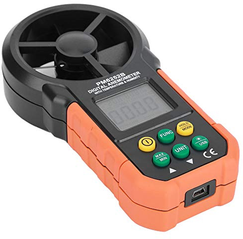 ERYUE Anemometro Digitale Portatile Ad Alta Precisione, Misuratore di velocità del per la Misurazione dell'umidità della Temperatura, Misuratore di velocità del Portatile per attività All'aperto