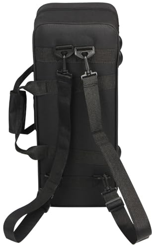 Garvee Protection renforcée en tissu Oxford - Étui trompette portable - Sac à dos léger avec bandoulières réglables - Forme rectangulaire - Accessoire cuivre - Noir
