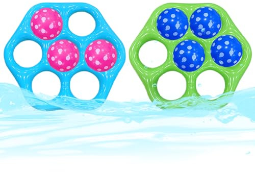 Juegos de Piscina para niños, Hinchable para Juegos de Agua con Lanzamiento de Bolas – Juego de Lanzamiento en Agua – para Parque al Aire Libre Viaje Vacaciones en Familia Jardín