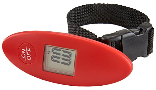 digitale Kofferwaage, bis 40kg, Genauigkeit 100g, rot, Travelite