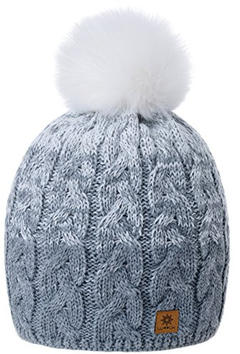 MFAZ Morefaz Ltd Damen Herren Winter Beanie Strickmütze Mütze Wurm Fleece Bommel Fashion SKI