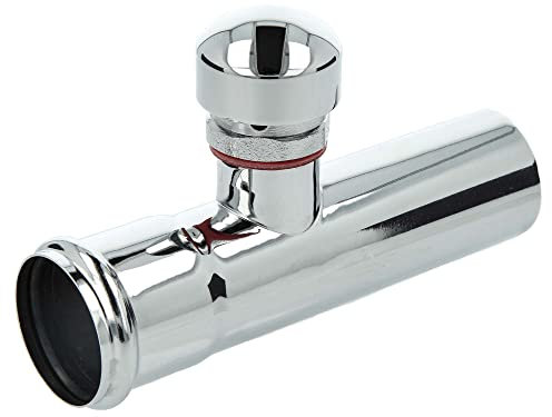 Tubo di prolunga 125 mm con aeratore per sifone antiodore, cromato