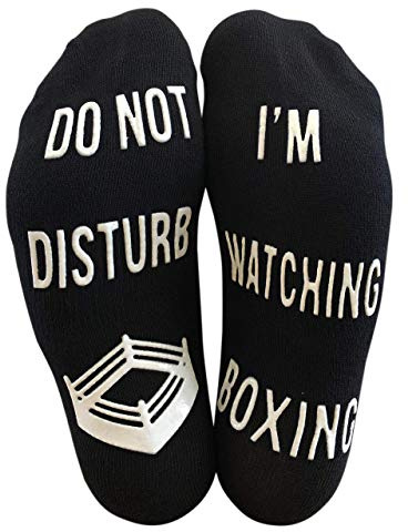 Lustige Socken mit Aufschrift Do Not Disturb, I'm Watching Boxing – tolles Geschenk für Box-Fans