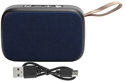 ASHATA Mini Altavoces Bluetooth, Mini Sonido USB Portátil Estéreo Inalámbrico con Radio FM, Subwoofer para Ducha, Habitación, Bicicleta, Coche(Azul)