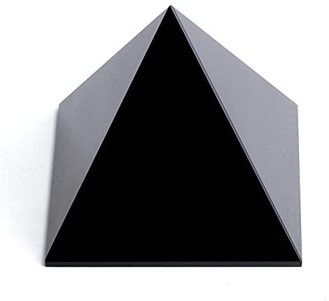 AAA+Natural Black Obsidian Pyramide Singsteine ​​für Briefbeschwerer-Seite in 80mm