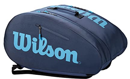 Wilson Padel-Tasche Super Tour, Für bis zu 6 Schläger, Marineblau/Hellblau, WR8900003001