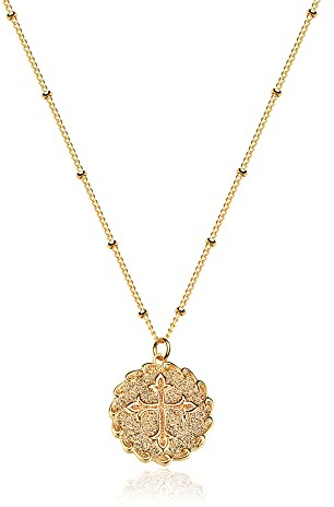 MTMY Gold Cross Necklace 14K Gold Plated Dainty Gold Cross Pendant Necklace for Women Delicate Necklace Jewelry (cross 27)