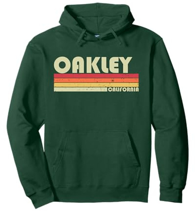 Oakley CA California Funny City Home Roots Geschenk Retro 80er Jahre Pullover Hoodie