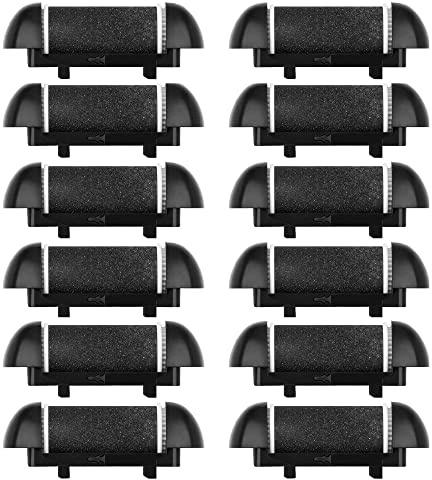 12 Pack Electric Pedicure Device Replacement Roller Heads with Same Mineral Stone for Feet Care Perfect Grinding Heads for Callus Remover for Daily Maintenance (12pcs Light Coarse)