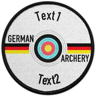 Copytec Patch personalisiert German Archery Deutschland Bogensport Wunschtext #42646