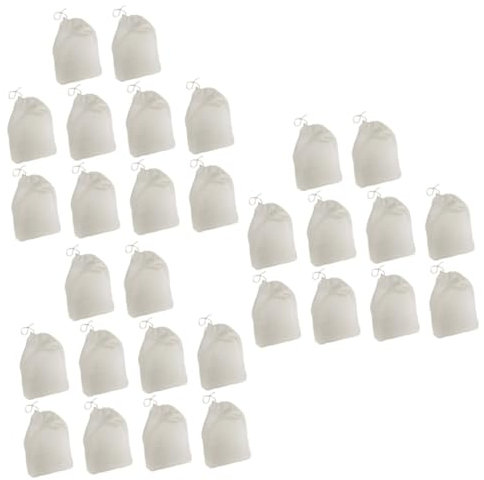 MAGICLULU 150pièces à Filtres Coton Réutilisables Lot Cordon Serrage Pour Infusion De Thé Lait Végétal Et Jus Filtration Et Pratique