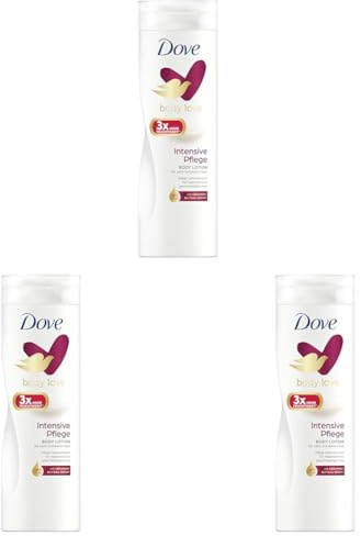 Dove Body Lotion Intensive Pflege für sehr trockene Haut mit 3x mehr Feuchtigkeit 400 ml 1 Stück (Packung mit 3)