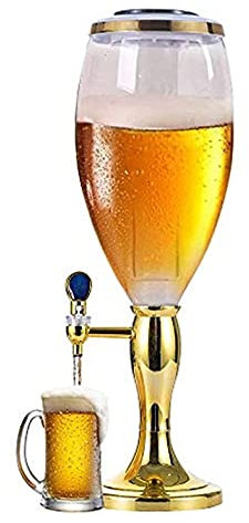 Dispensador de cerveza, barril de cerveza Dispensador de torre de cerveza de 3 litros Dispensador de bebidas esférico Torre de bebidas para bar Fiesta en casa para reuniones familiares y bares