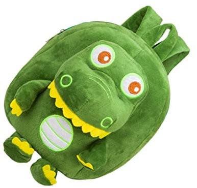 PACKOVE Dinosaurier Rucksack Für Junge Mädchen Lustiger Tragbarer Schulrucksack Aus Weichem Plüsch Für Jungen Und Mädchen Für Kindergarten Reisen Und Tägliche Abenteuer Grün