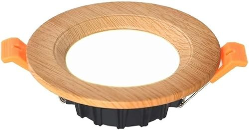 CHLcclYK 5W empotrable ultradelgado de madera maciza Downlight hogar dormitorio madera ahorro de energía LED techo lámpara de techo comercial integrada Focos de tubo
