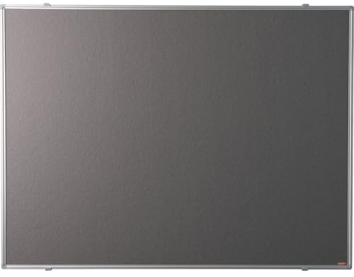 eurokraft basic | Pinnwand | Eloxierter Alu-Rahmen, Stoffbezug, grau, BxH 1200 x 900 mm