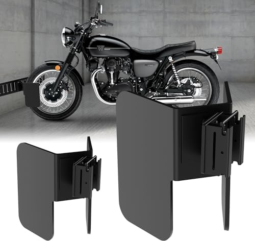 2 Pack E Track Motorcycle Wheel Chock Heavy Duty 10 Gauge Steel Motorcycle Trailer Wheel Chock Supports tire up to 6, Motorcycle Trailer Wheel Chock for Garages and Trailers, E-Track Accessories