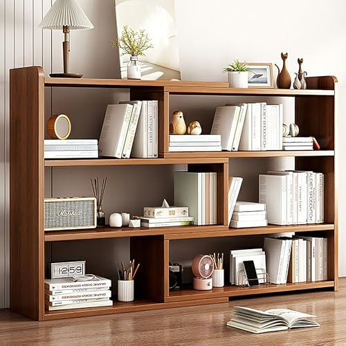 Bücherregal-Organizer for den Schreibtisch, Schreibtisch-Regale und Büroregale, nur Schreibtischaufsatz, Schreibtisch-Bücherregal aus Holz, Aufbewahrungsregal, Arbeitsplatte über dem Computer(80x17x80