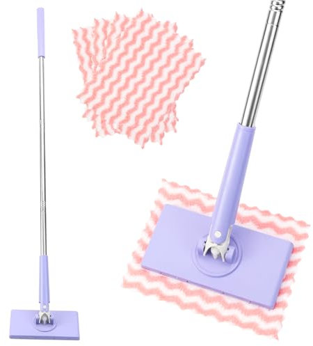 TYBYBB Automatischer Tuchwechsel Mini Mop, Praktischer Wischmopp Automatischem Tuchwechsel, 360° Rotating Head Mini-Mopp, Minis Reinigungsmopp für Böden, Wänden, Schränken und Spiegeln