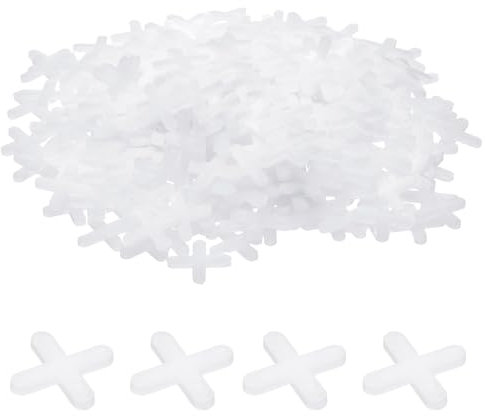 QUARKZMAN 100Pcs Entretoises de Carrelage 4mm en Plastique Dur Croix Niveleur D'Espacement de Carreaux Installation Clips de Carrelage pour Mur et Sol