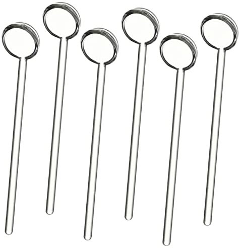 iplusmile Cucharas De Café De Vidrio Transparente 6 Piezas 2.5 * 12 Cm Utensilios Para Té y Postres Cucharas Reutilizables Para Fiestas Diseño Moderno y Ergonómico