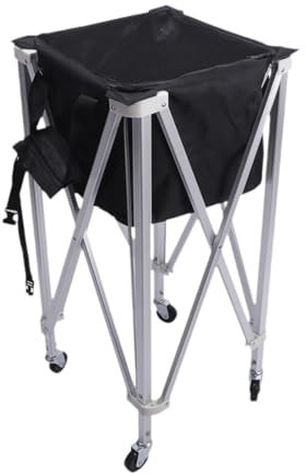 Dickly Tennis Ball Cart Cart Tennis Ballkorb Organizer robuste große Kapazität mit Rädern zum Unterrichten von Reisen im Freien im Freien