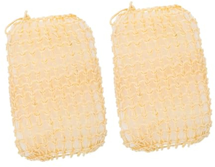 OUNONA Estropajo de Esparto Exfoliante Corporal de Sisal 2 Piezas Esponja Flexible y Práctica para Baño en Casa, Adecuado para Niños y Uso Diario