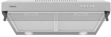 TEKA Campana Extractora de 60 cm con 2 Motores, 3 Velocidades, 2 Lámparas LED, Extracción Superior o Trasera, Clase Energética C, Recirculación C01CDE, CX 63130 KOS