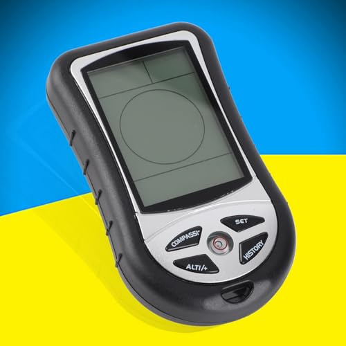 Chiyyak Schwarzer Multi -Funktion Digital Altimeter Barometer Kompass Wettervorhersage für Außenwanderungen Im Freien