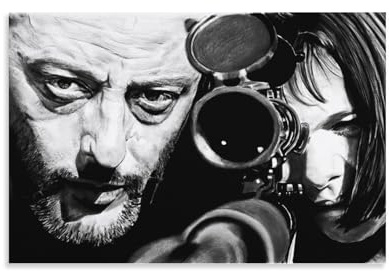 XIAYIMAO Poster du film Leon (6) - Impression sur toile - Décoration murale - Affiches d'œuvres d'art - Esthétique - 40 x 60 cm