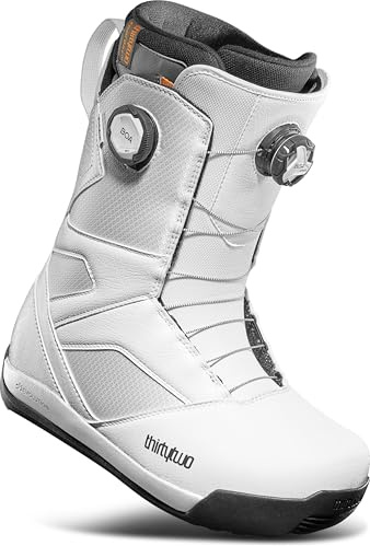 ThirtyTwo STW Double Boa Snowboard Boots - Snowboard Boots with Dual-Zone Lacing & Grippy Outsole - White - Size 10