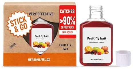 Fruchtfliegenfalle für Innenbereich 2er-Pack, Wirksame Obstfliegenfalle，30ml