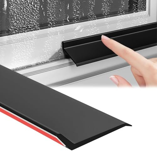 Schwarz Regenschutzleiste Aus Gummi Für Fenster Türen Biegbar, Selbstklebende Abdichtung Abwehrleiste Gegen Regen, Weather Strip Für Schiebefenster Schutz Vor Regenwasserrückstau(W4.5 x L150cm)