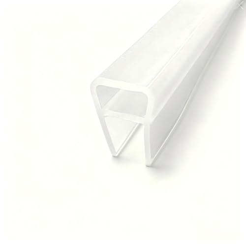 Thickened U Shape Shower Glass Door Seal Strip (2 m), 6-10 mm Gap Sealing for Shower Screens, Bathtubs & All Bathroom Shower Doors (6mm)