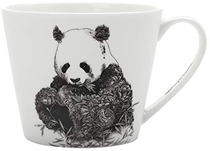 Maxwell & Williams Marini Ferlazzo, coffret cadeau, porcelaine fine, noir et blanc, 450 ml, Porcelaine fine, 450 ml