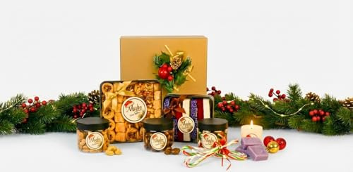 Mughe Gourmet Caja de Regalo de Lujo – Dulces Turcos y Postres Navideños de Fiesta - Cesta de Delicias, Envío Mundial