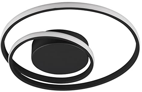 Reality Leuchten LED Deckenleuchte Zibal R62911132, Metall Schwarz matt, inklusiv 22 Watt LED, Switch Dimmer |