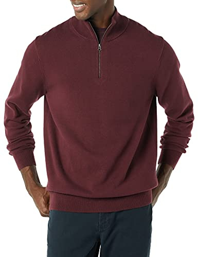 Amazon Essentials Homme Pull à Fermeture Éclair 3/4 100% Coton