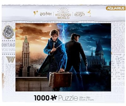 AQUARIUS Harry Potter Wizarding World Puzzle (1000 Piece Jigsaw Puzzle) - Glare Free - Precision Fit - Virtually No Puzzle Dust - Officially Licensed Harry Potter Collectibles - 20x28 Inches