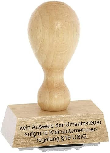 Lagerstempel – Kein Ausweis der Umsatzsteuer..- von Kaufhaus2010Buchenholzstempel – Lagertextstempel zur Kennzeichnung von Rechnungen und anderen Dokumenten 4 cm lang